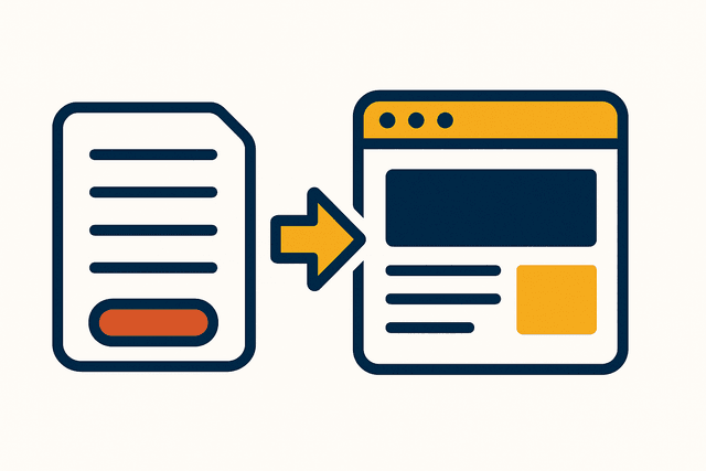 From form to website diagram